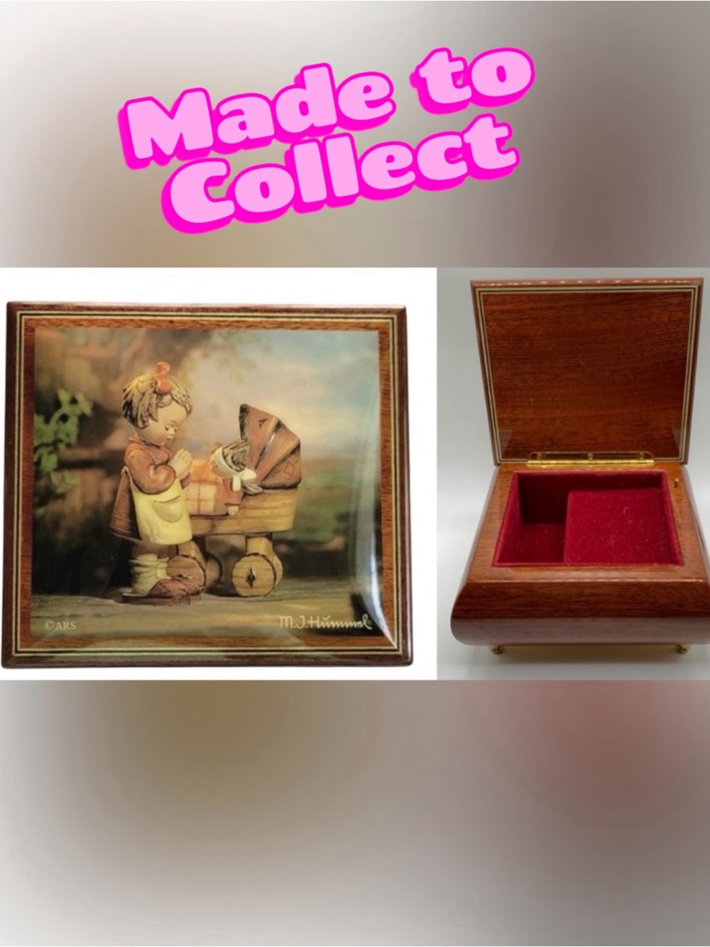 Vintage M.J. Hummel Bucherer RODI Reuge Swiss Music Jewelry Box Mozart
